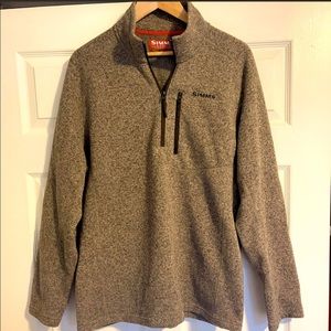 Simms Fishing Mens Fleece Quarter-Zip Pullover